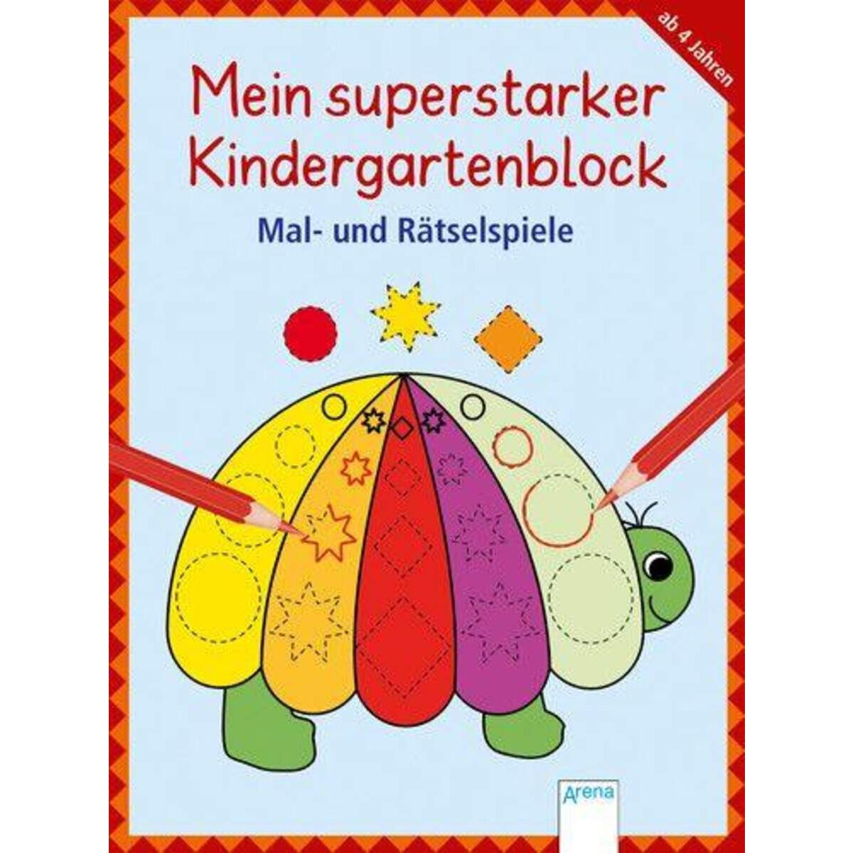 Arena Mein superstarker Kindergartenblock Mal-und Rätselspiele