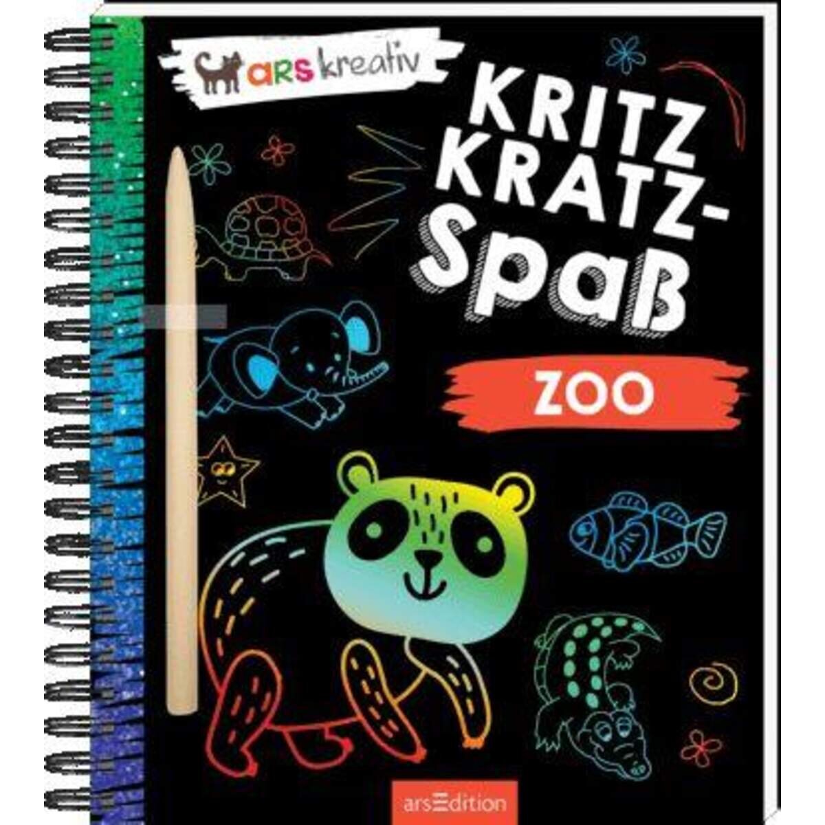 ars Edition Ars kreativ Malbuch Kritzkratz Spaß Zoo