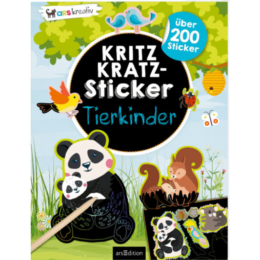 ars Edition Kritzkratz-Sticker Tierkinder