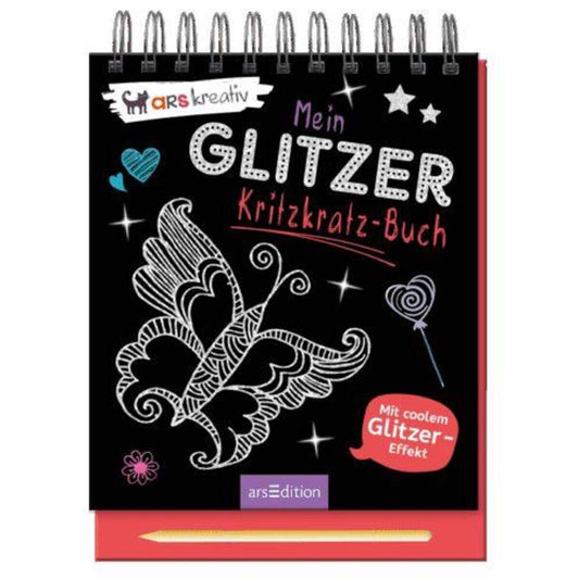 ars Edition Mein Glitzer Kritzkratz Buch