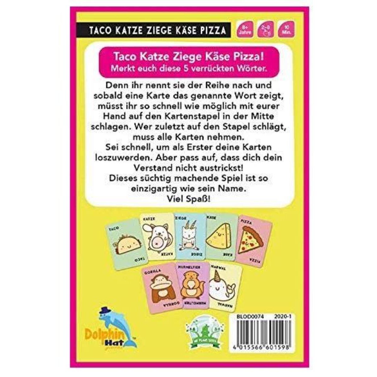 Asmodee Blue Orange - Taco Katze Ziege Käse Pizza, Party-Spiel