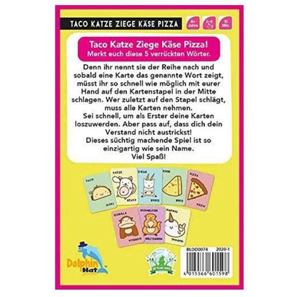 Asmodee Blue Orange - Taco Katze Ziege Käse Pizza, Party-Spiel