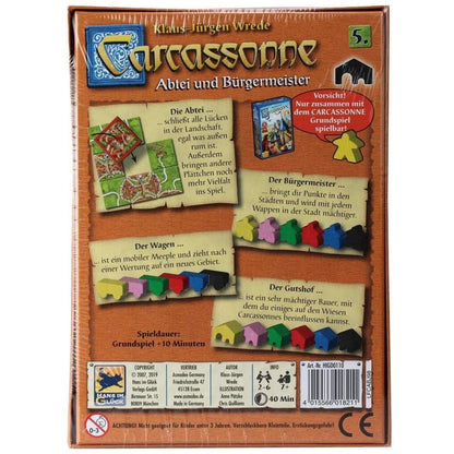 Asmodee Hans im Glück Carcassonne, Abtei und Bürgermeister, Erweiterung 5, Neue Version