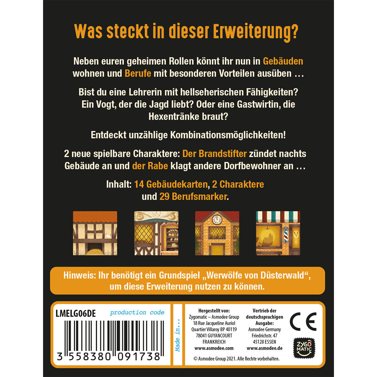 Asmodee Werwölfe von Düsterwald - Die Gemeinde