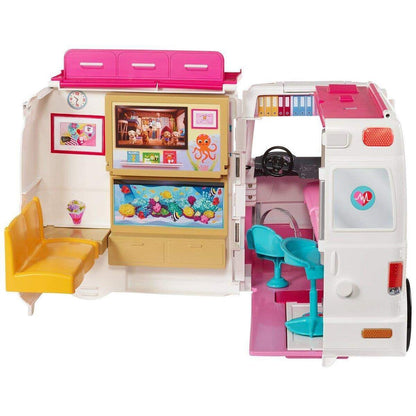 Barbie 2-in-1 Krankenwagen Spielset mit Licht & Geräuschen