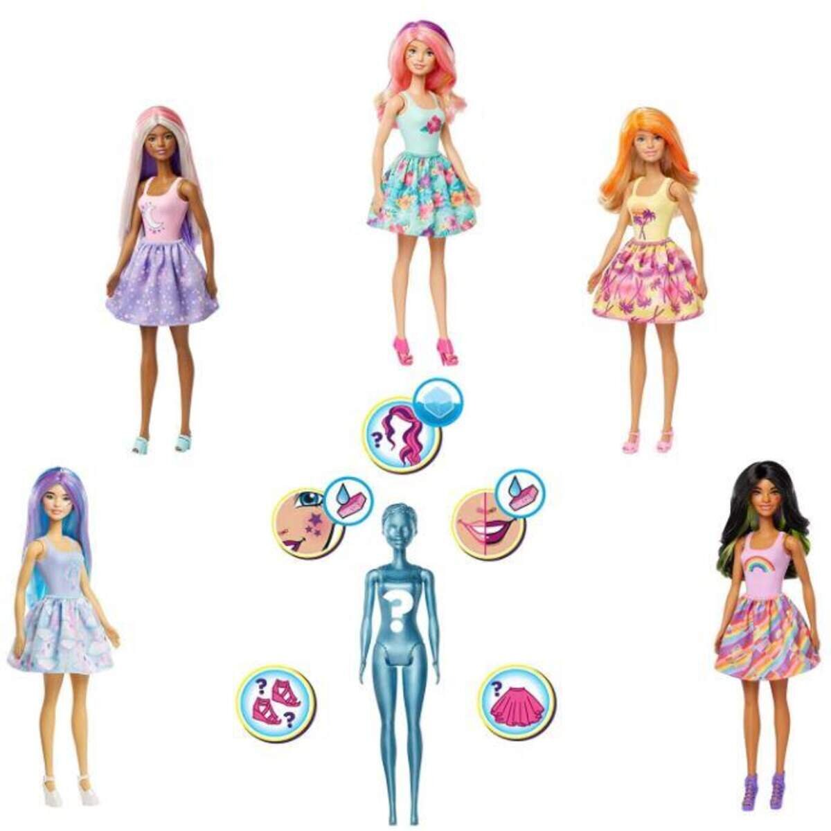 Barbie Color Reveal-Puppe mit 7 Überraschungen