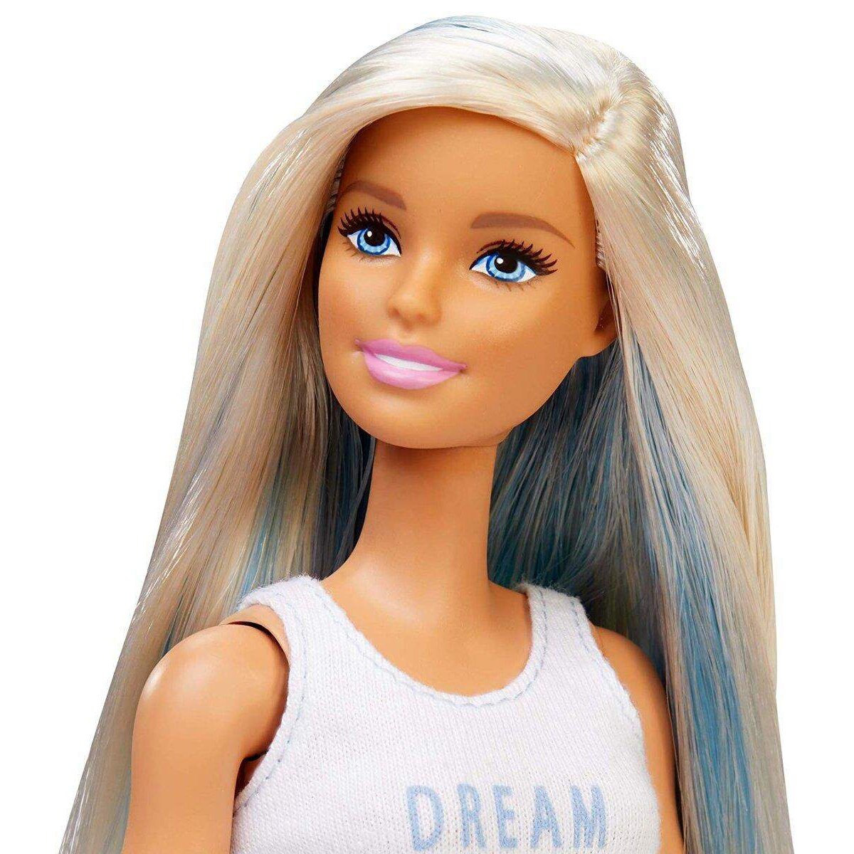 Barbie Fashionista Grafikstil Rock, blond-blaue Haare