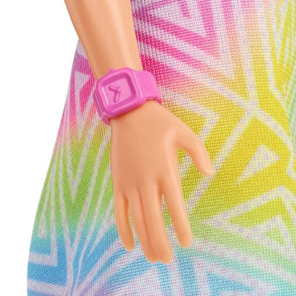 Barbie Fashionistas Puppe im Freizeitkleid, violette Strähnen