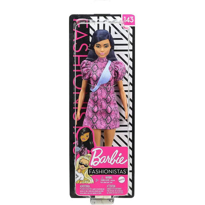 Barbie Fashionistas Puppe im Schlangenmuster Kleid
