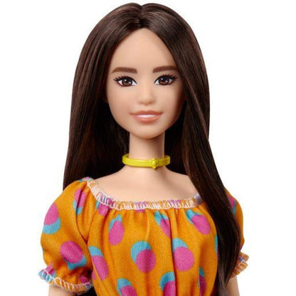 Barbie Fashionistas Puppe im schulterfreien Polka-Dot Kleid