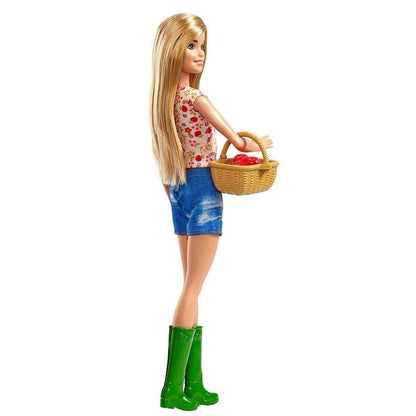 Barbie Puppe Farmerin mit Apfelkorb