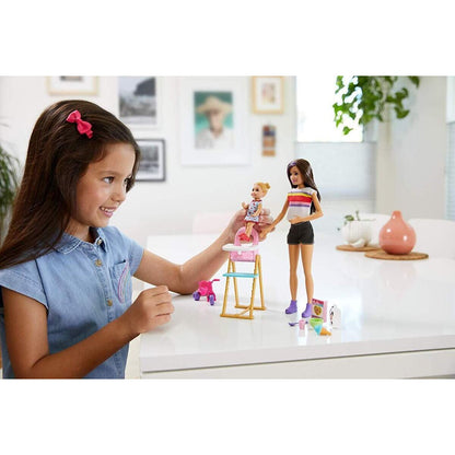 Barbie Skipper Babysitters Inc. Puppen Spielset zum Füttern