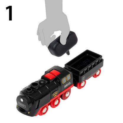 BRIO Batterie-Dampflok Weihnachts-Set