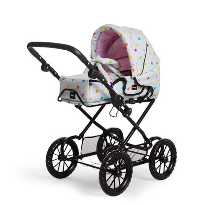 BRIO Puppenwagen Combi, grau mit Punkten