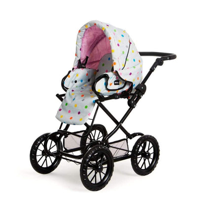 BRIO Puppenwagen Combi, grau mit Punkten