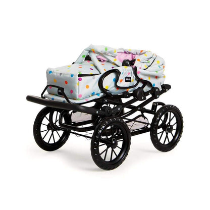 BRIO Puppenwagen Combi, grau mit Punkten