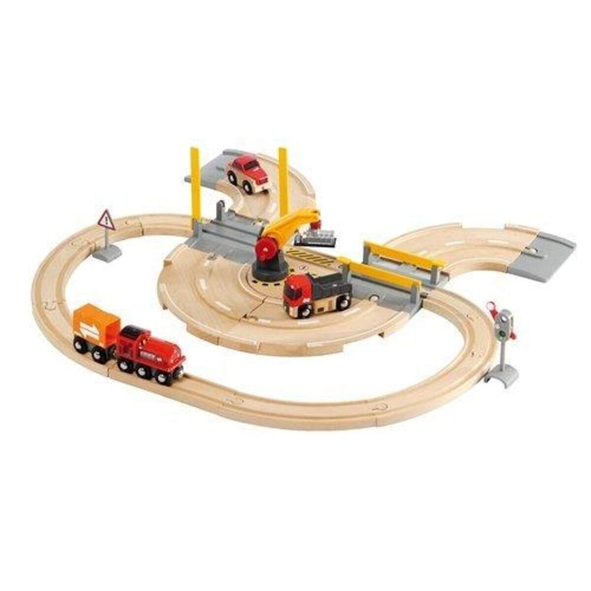 BRIO Straßen und Schienen Kran Set