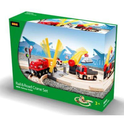BRIO Straßen und Schienen Kran Set