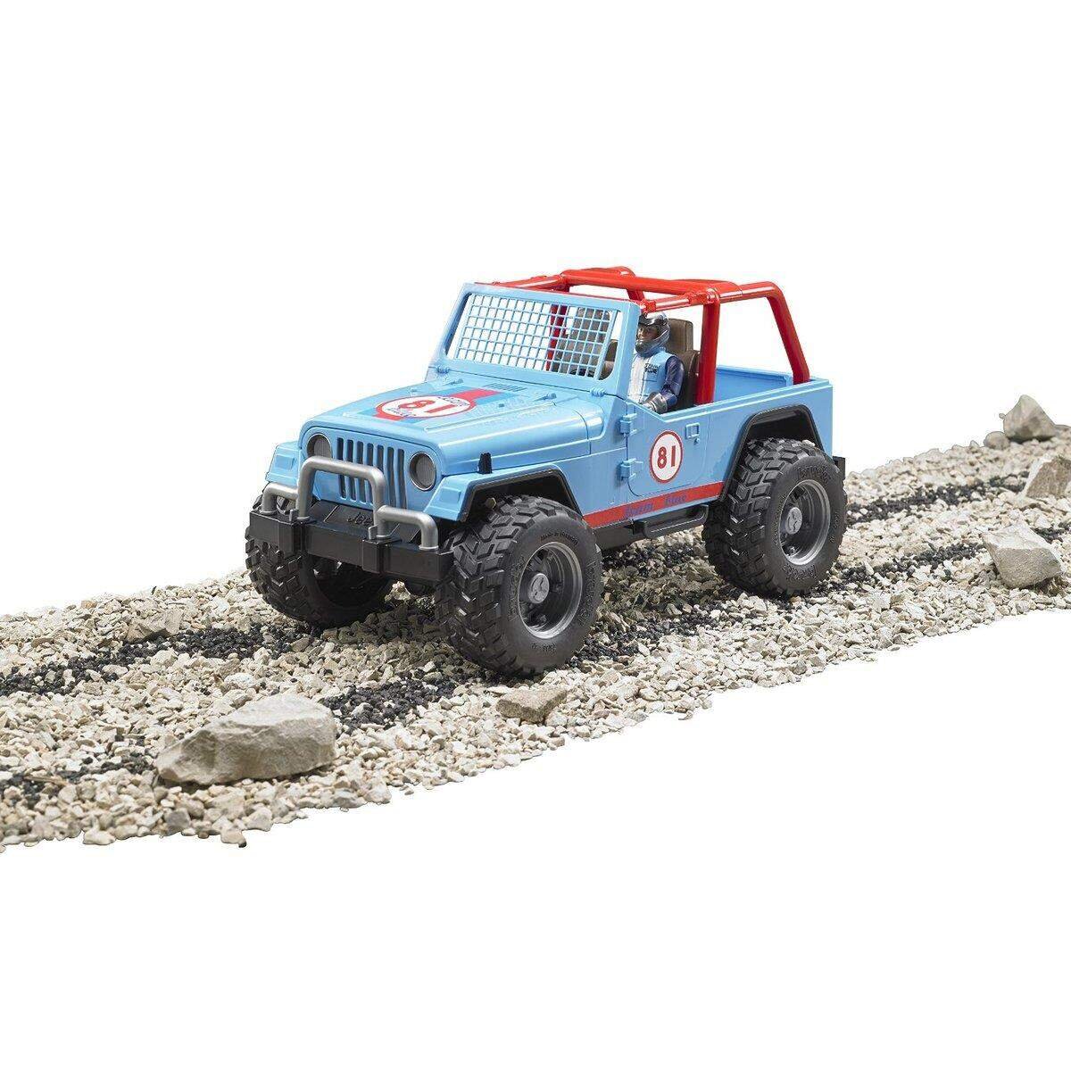 BRUDER® 2541 Jeep Cross Country Racer mit Rennfahrer, blau
