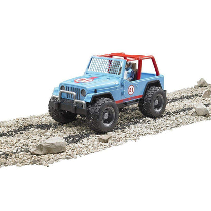 BRUDER® 2541 Jeep Cross Country Racer mit Rennfahrer, blau