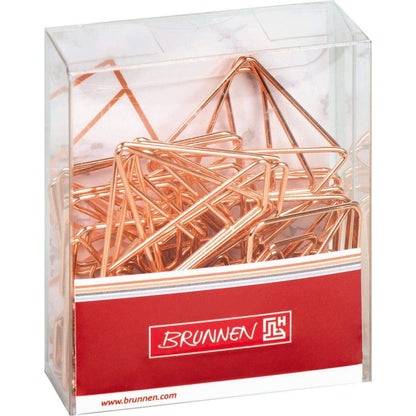 BRUNNEN Büro Clips Gold ca. 3 cm rosegold, 2 Motive sortiert