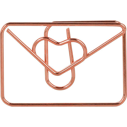 BRUNNEN Büro Clips Gold ca. 3 cm rosegold, 2 Motive sortiert