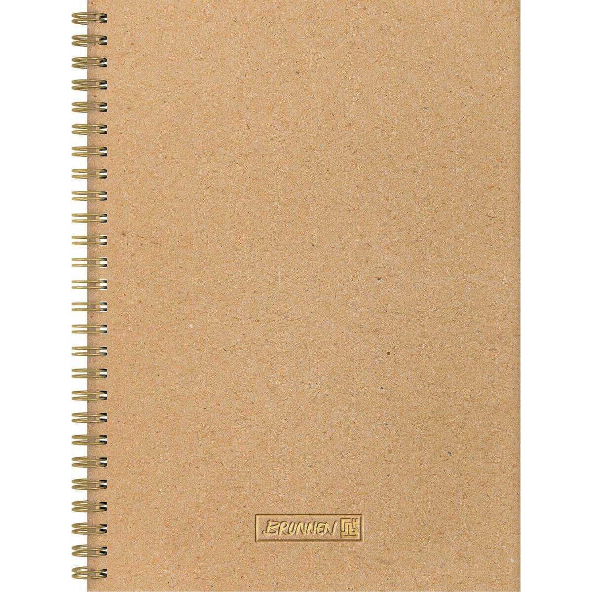 BRUNNEN Notizbuch Wire „Natural“ A5 dotted caramel