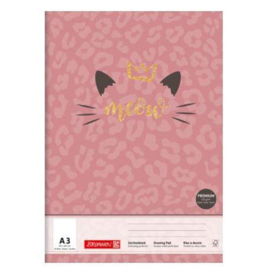 BRUNNEN Zeichenblock Katze - Sweet Wild Cat, DIN A3