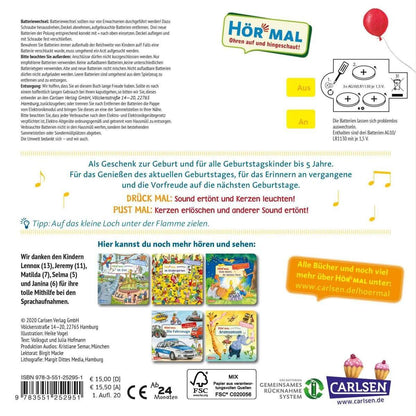 Carlsen Verlag Hör mal (Soundbuch): Mach mit - Pust aus: Alles Gute zum Geburtstag