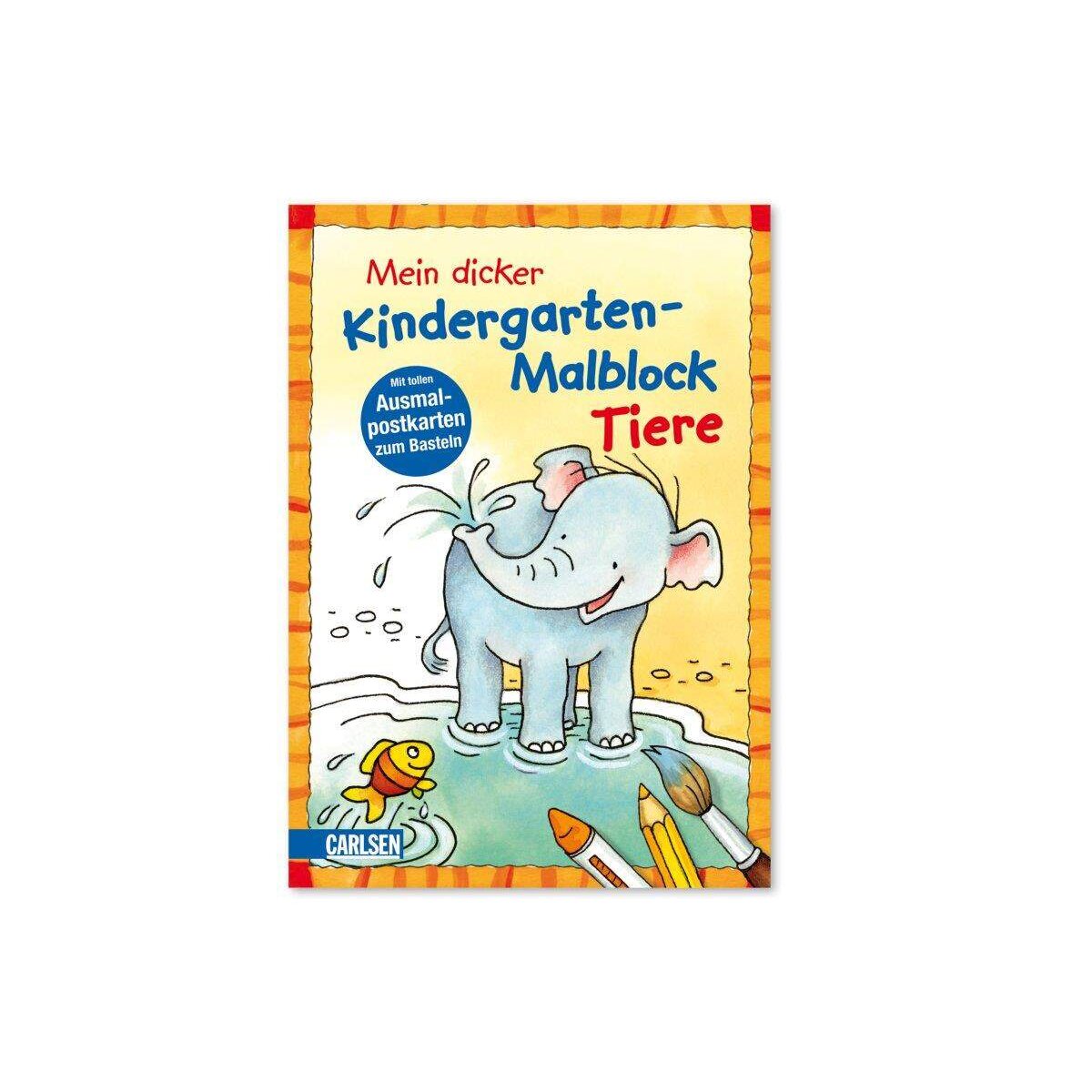 Carlsen Verlag Mein dicker Kindergarten-Malblock Tiere