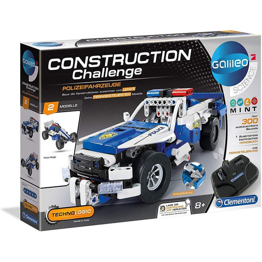 Clementoni Construction Challenge-Polizeifahrzeug