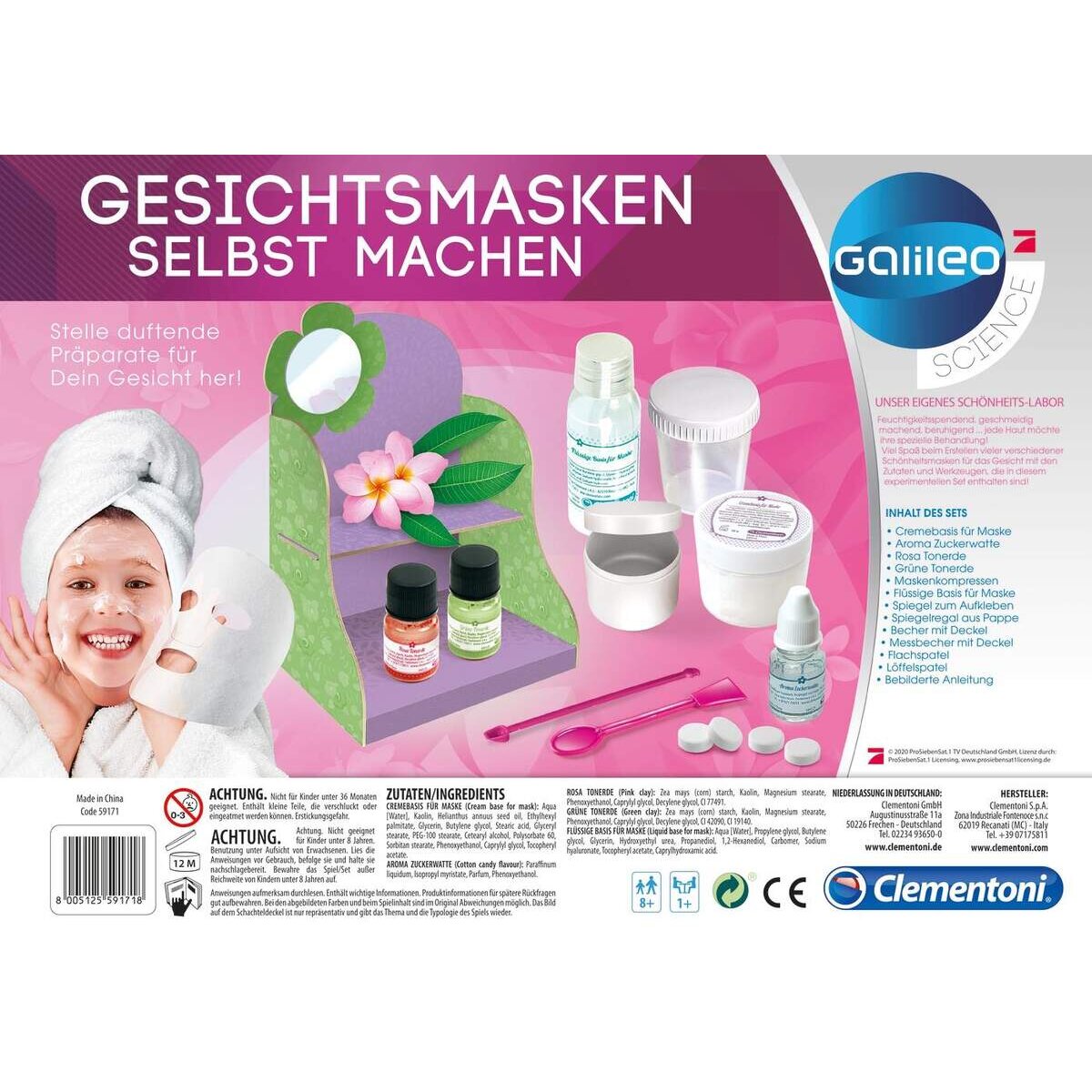 Clementoni Galileo Gesichtsmasken selbst machen