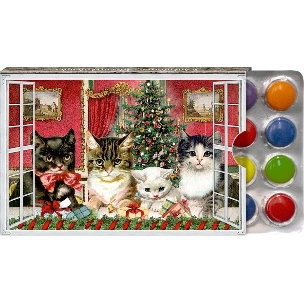 Coppenrath Verlag 24 Schokolinsen-Adventskalender, sortiert.