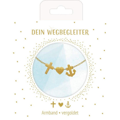 Coppenrath Verlag Armband Glaube-Liebe-Hoffnung (vergoldet)