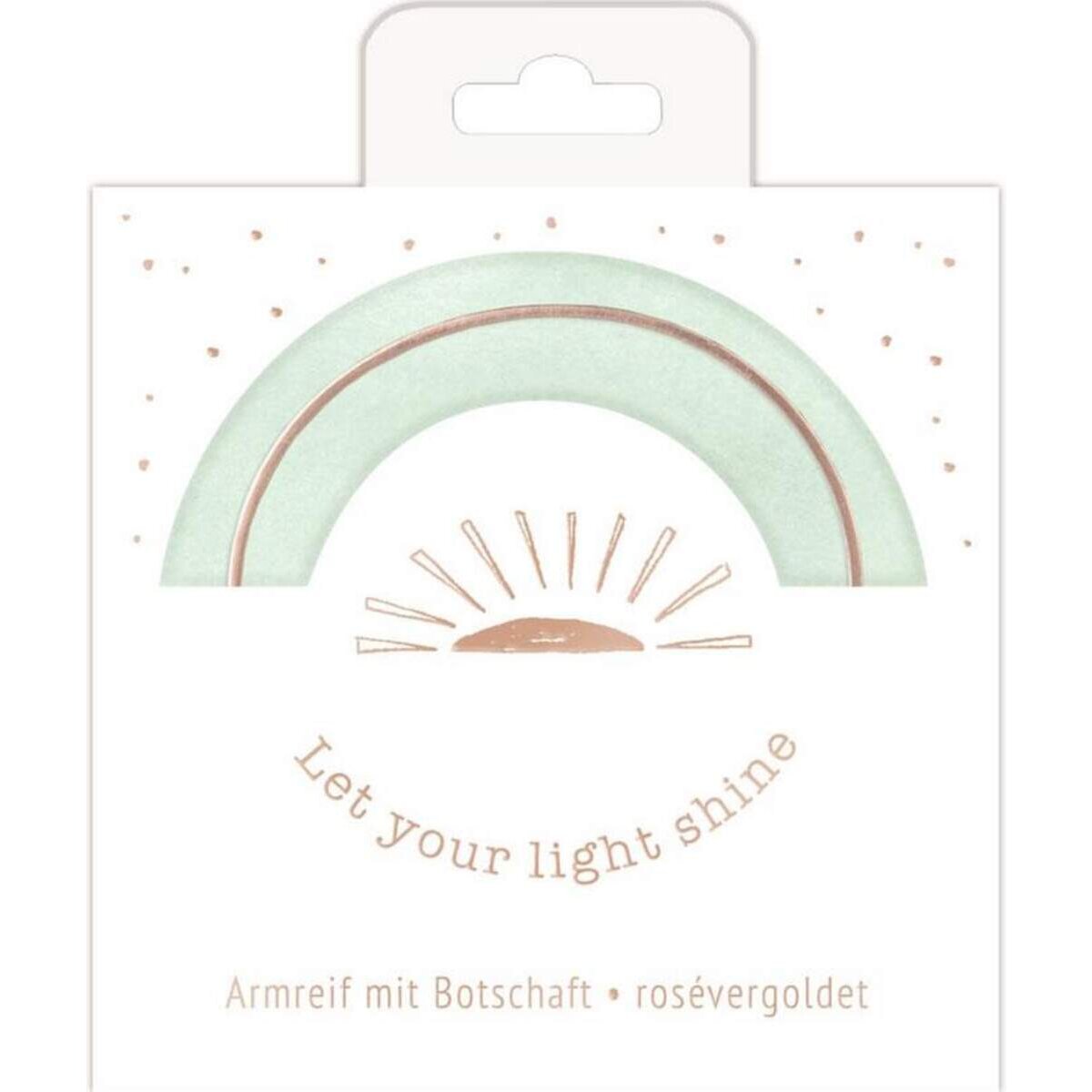 Coppenrath Verlag Armreif - Let your light shine (rosévergoldet)