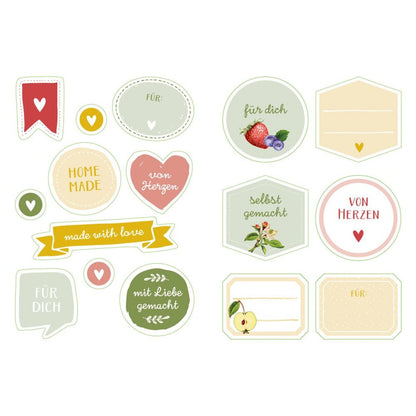 Coppenrath Verlag Deko-Sticker Äpfel Küchenpapeterie für Selbstgemachtes