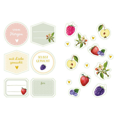 Coppenrath Verlag Deko-Sticker Äpfel Küchenpapeterie für Selbstgemachtes