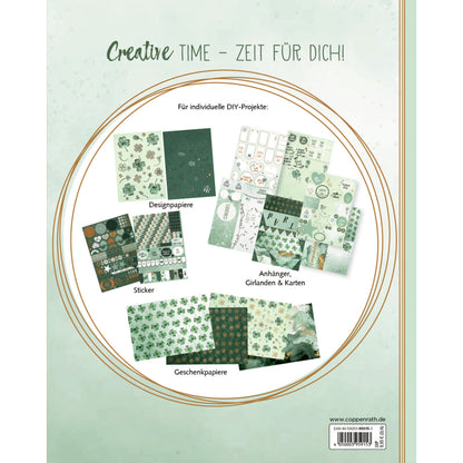 Coppenrath Verlag Designpapier-Kreativbuch Good Luck Basteln Stickern Gestalten