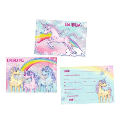 Coppenrath Verlag Einladungskarten Einhorn-Paradies 10 Stück mit Umschlägen