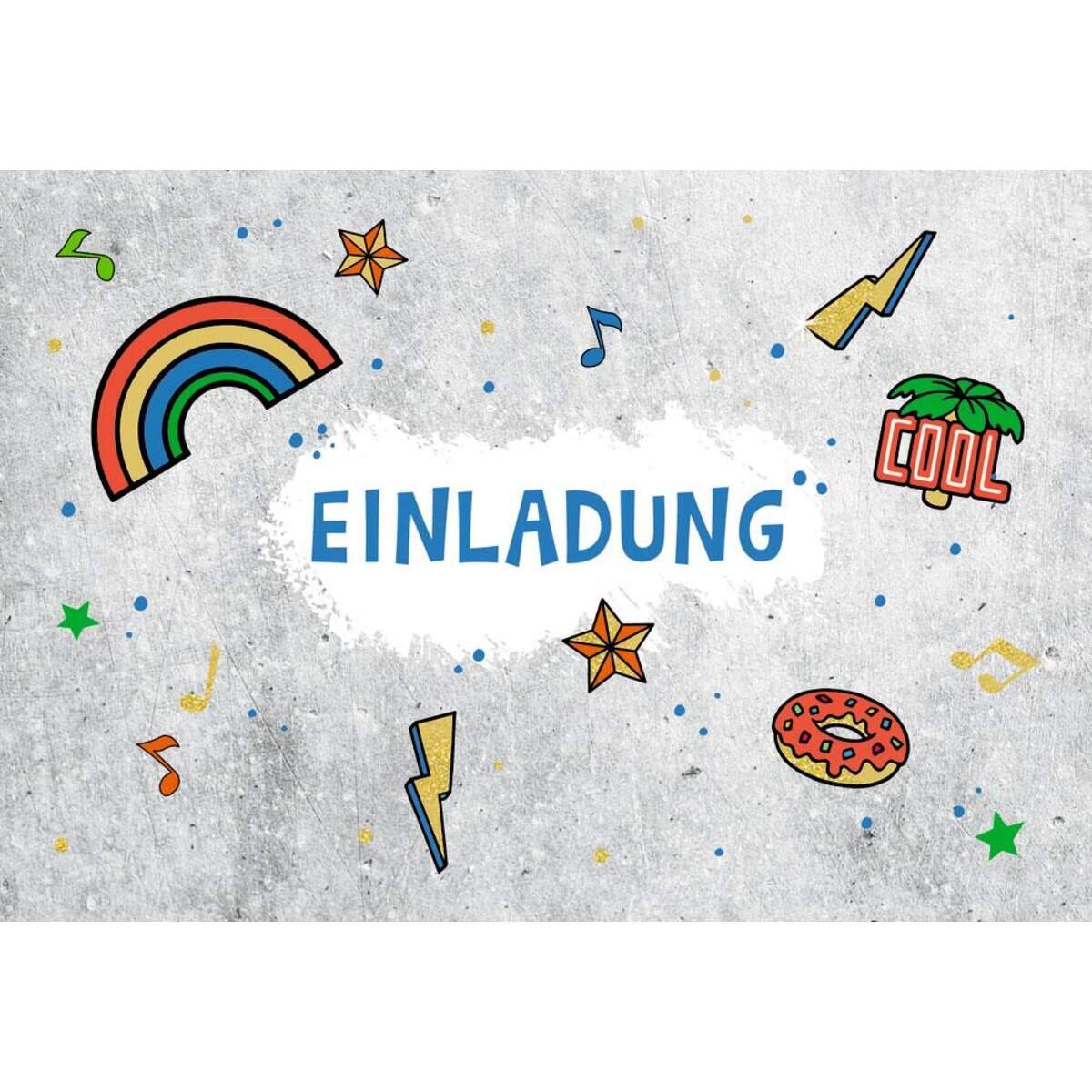 Coppenrath Verlag Einladungskarten Funny Patches - 10 Stück mit Umschlägen, sortiert