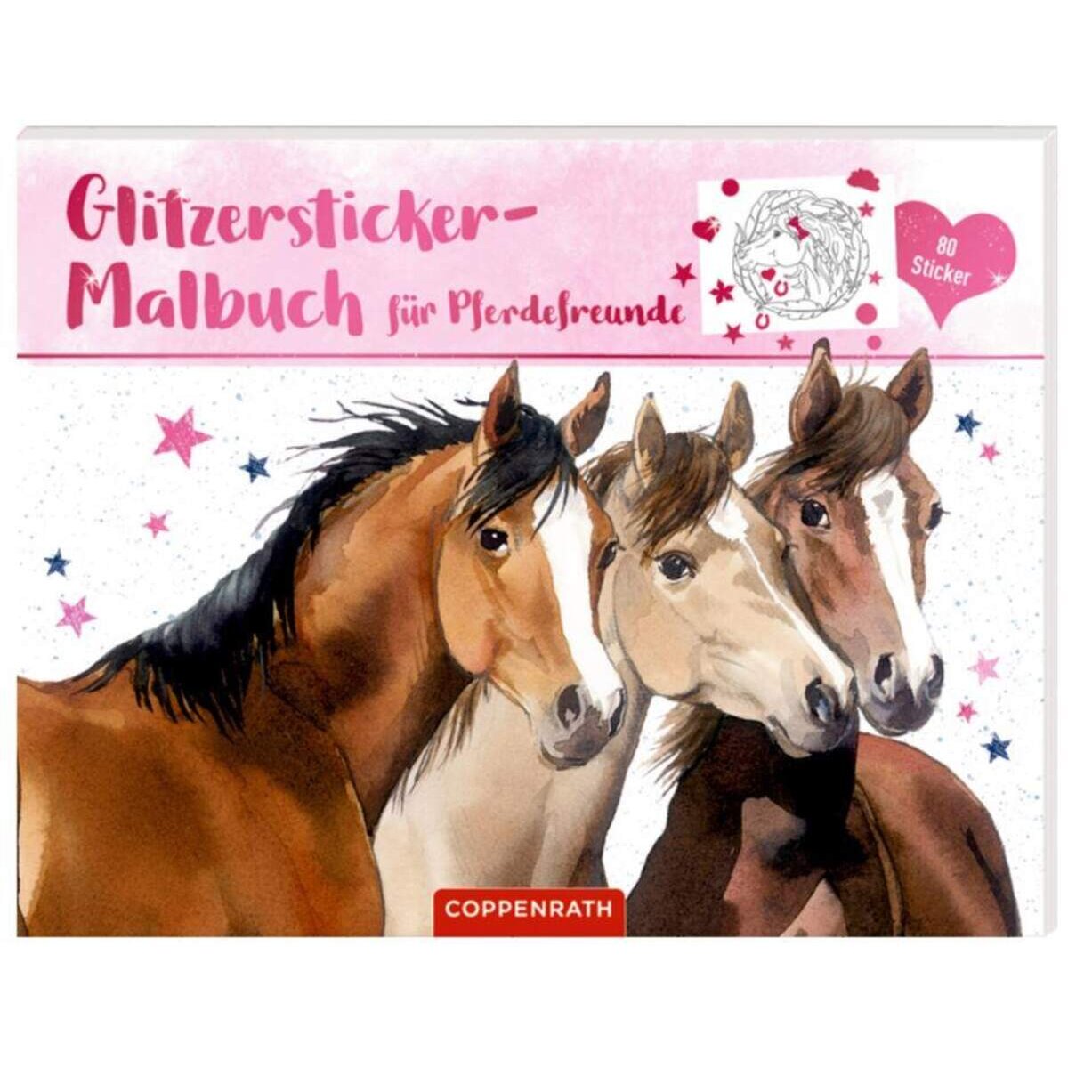 Coppenrath Verlag Glitzersticker-Malbuch für Pferdefreunde