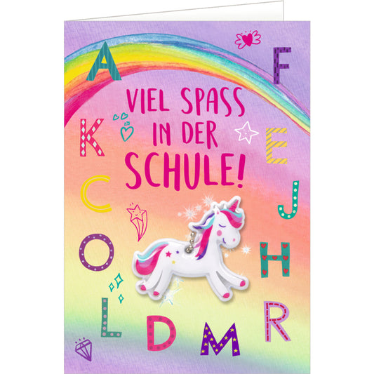 Coppenrath Verlag Grußkarte m. Anh. - Viel Spaß in der Schule! (Einhorn-P.)