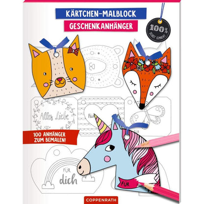 Coppenrath Verlag Kärtchen-Malblock Geschenkanhänger