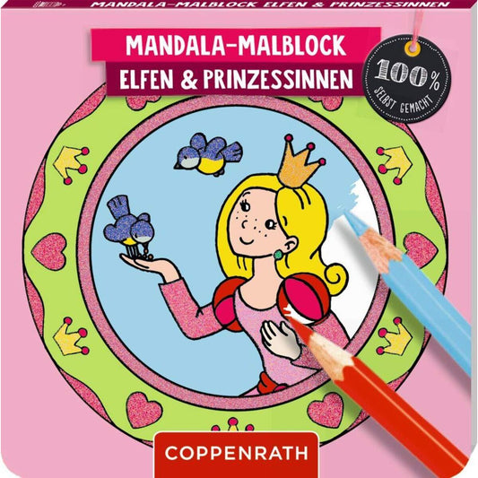 Coppenrath Verlag Mandala-Malblock Elfen und Prinzessinnen