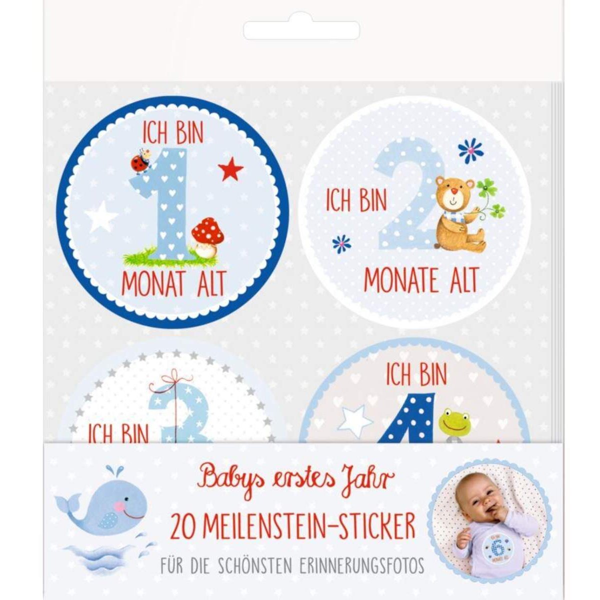 Coppenrath Verlag Meilenstein-Sticker: Babys erstes Jahr BabyGlück, blau