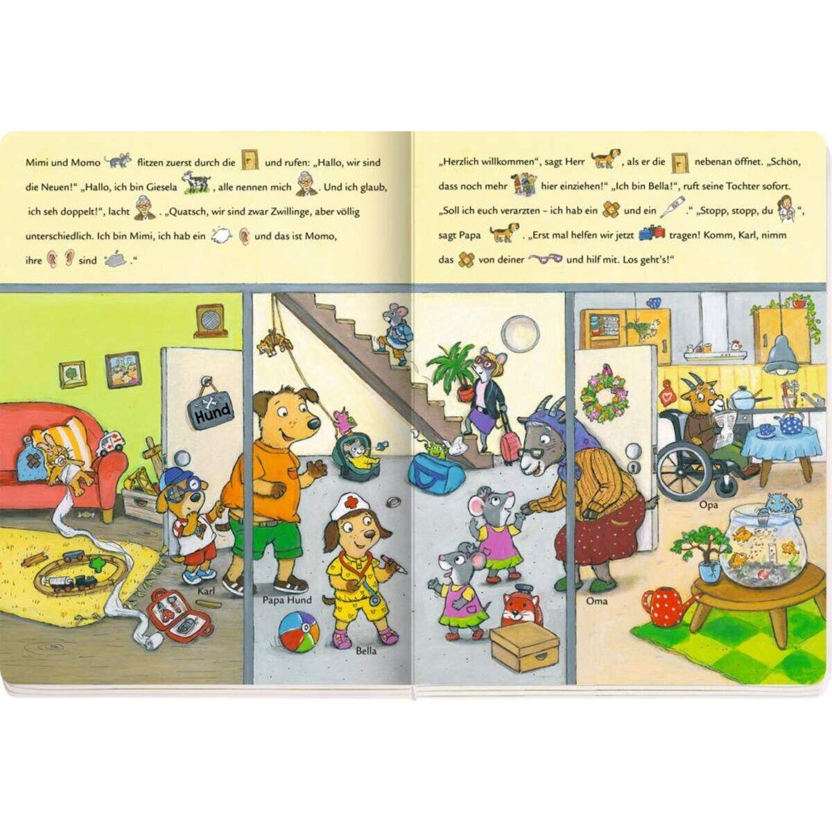 Coppenrath Verlag Mein 1. Wimmelbuch zum Mitlesen: Unser buntes Haus