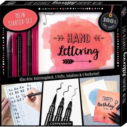 Coppenrath Verlag Mein Handlettering Starter-Set (100% selbst gemacht)