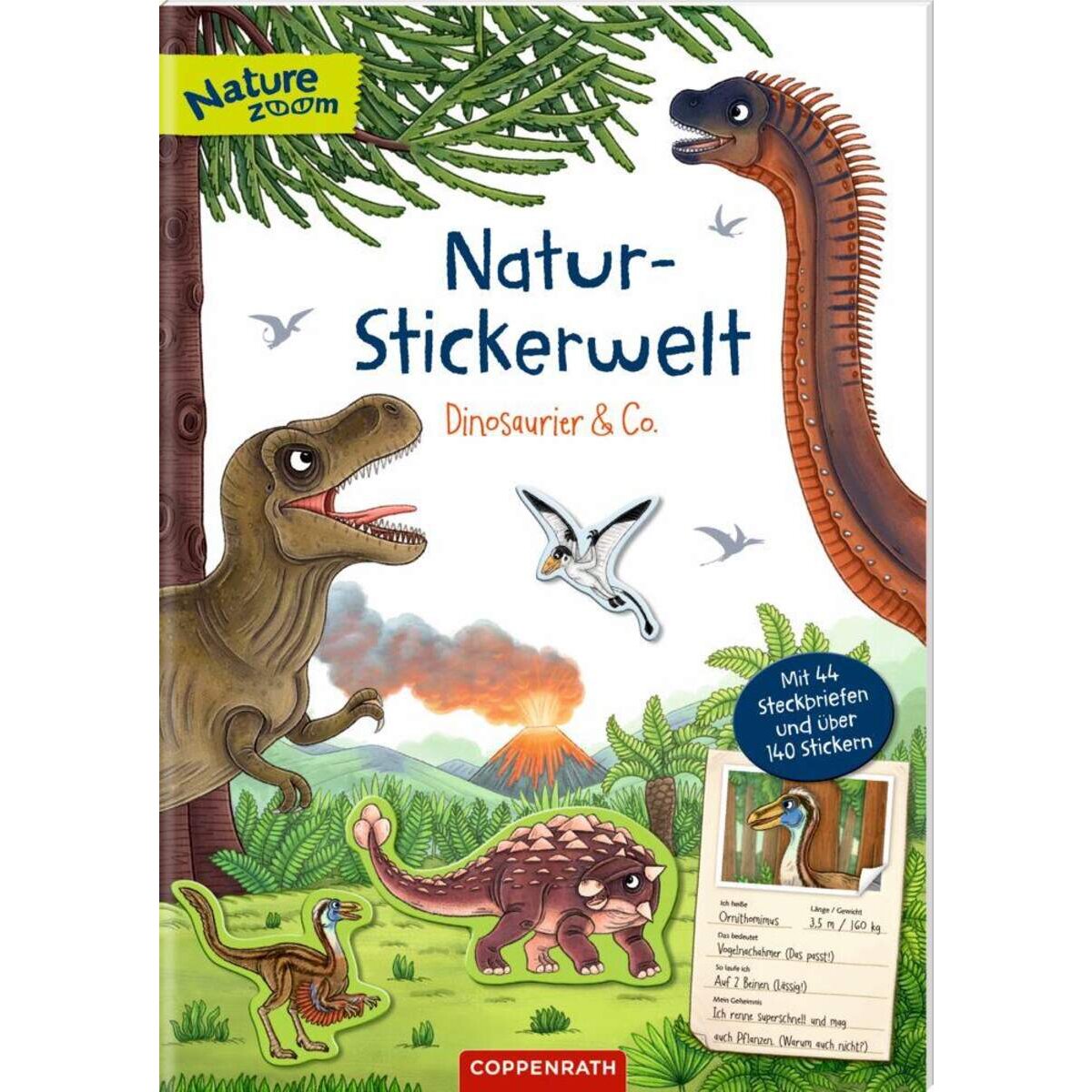 Coppenrath Verlag Natur-Stickerwelt: Dinosaurier & Co. (Nature Zoom)