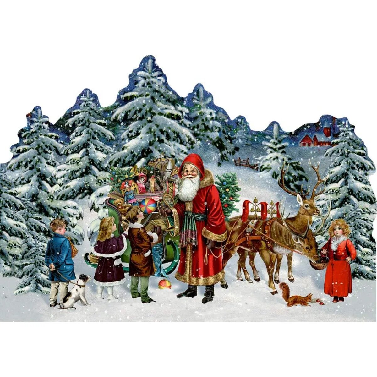 Coppenrath Verlag Nostalgische Weihnachten, Mini-Adventskalender (Behr), 1 Stück, 4-fach sortiert