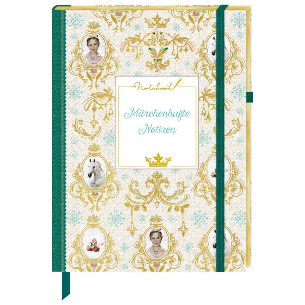Coppenrath Verlag Notizbuch - Märchenhafte Notizen Aschenbrödel (Stoffeinband)